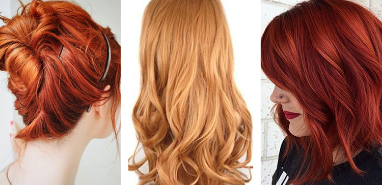 Типы рыжих волос