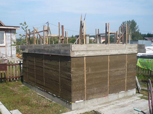 Строительство бани из опилкобетона