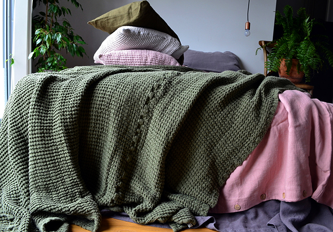 Новое одеяло из льна